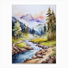 mountain forest landscape.6 Canvas Print