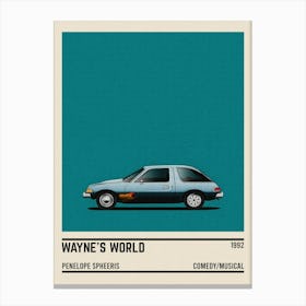 Wayne S World Car Canvas Print