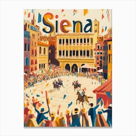 Aihrgdesign A 1970s Inspired Travel Poster For Siena Depictin Dcaf254f 9ce0 4318 A45c 18e036c2a75b 2 Canvas Print