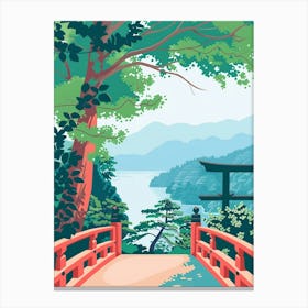 Nikko Japan 7 Colourful Illustration Canvas Print