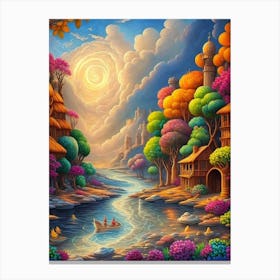 Fairytale Village 1 Canvas Print
