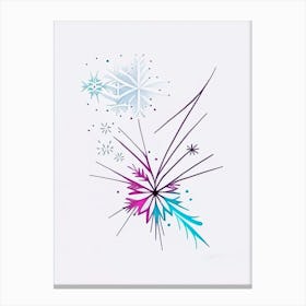 Unique, Snowflakes, Minimal Line Drawing 1 Canvas Print