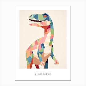 Nursery Dinosaur Art Allosaurus 4 Poster Canvas Print