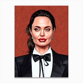 Angelina Jolie Illustration Movies Canvas Print