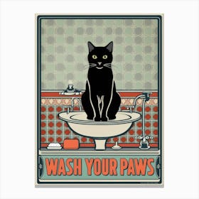 Wash Your Paws 10 Canvas Print