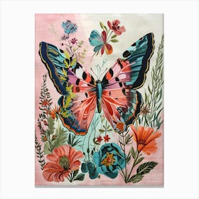 Floral Animal Painting Butterfly 1 Canvas Print