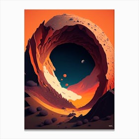 Crater Comic Space Space Canvas Print