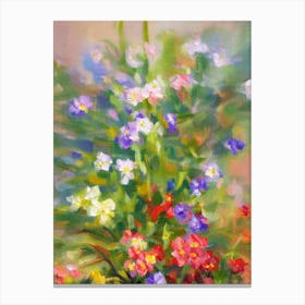 Freesia Impressionist Painting Plant Canvas Print