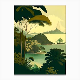 Mayreau Saint Vincent And The Grenadines Rousseau Inspired Tropical Destination Canvas Print
