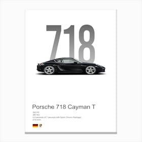 718 Cayman Porsche Canvas Print