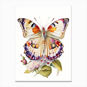 Painted Lady Butterfly Decoupage 2 Canvas Print