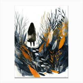 Girl In The Woods 2 Canvas Print