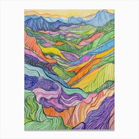 Colorful Mountain Landscape 12 Canvas Print