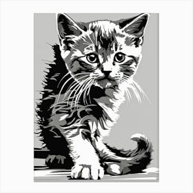 Walking kitten Canvas Print