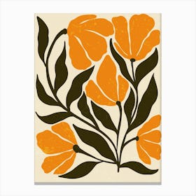 Orange Flowers 4 Canvas Print