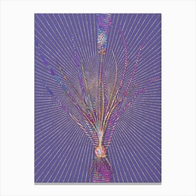Geometric Grape Hyacinth Mosaic Botanical Art on Veri Peri 1 Canvas Print