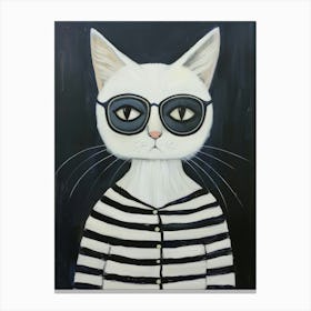 Cat In Sunglasses 12 Canvas Print