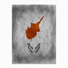 Cyprus Flag Texture Canvas Print