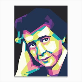 Hannah Arendt Wpap Canvas Print