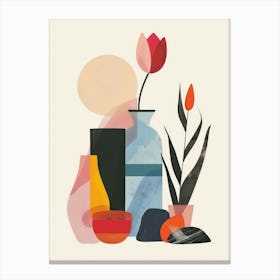 Abstract Objects Collection Flat Illustration 7 Canvas Print