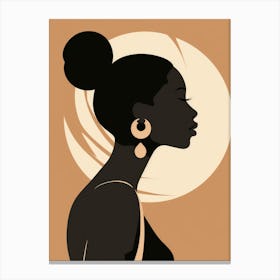 Silhouette Of A Woman 18 Canvas Print