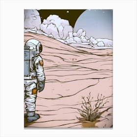 Astronaut In The Desert Canvas Print