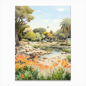 San Diego Botanic Garden Usa Watercolour  Canvas Print