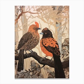Art Nouveau Birds Poster Grouse 1 Canvas Print
