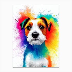 Russell Terrier Rainbow Oil Painting dog Canvas Print