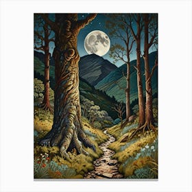 William Morris Moonlight Path 1 Canvas Print