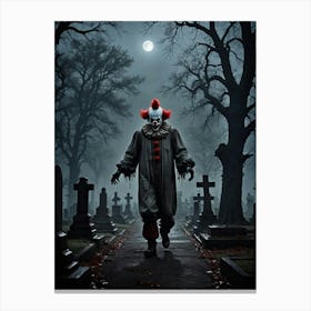 Creepy Laughter Among the Tombstones Canvas Print