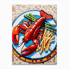 Lobster And French Fries Canvas Print