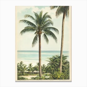 Seven Mile Beach Jamaica Vintage Canvas Print