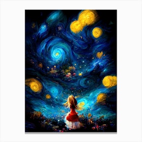 Alice Starry Night 3 Canvas Print