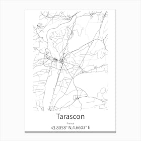 Tarascon,France Minimalist Map Canvas Print