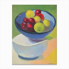 Redcurrant Bowl Of fruit Canvas Print