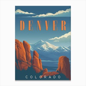 Scenic Denver - Mile High City Poster Canvas Print