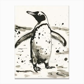 King Penguin Waddling 1 Canvas Print