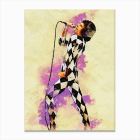 Smudge Of Portrait Freddie Mercury Flamboyan Canvas Print