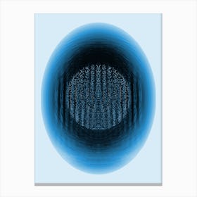 Dark Cosmic Egg Blue 1 Canvas Print