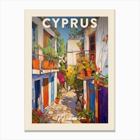 Nicosia Cyprus 1 Fauvist Painting Travel Poster Canvas Print