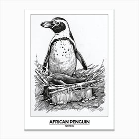 Penguin Nesting Poster Canvas Print