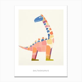 Nursery Dinosaur Art Saltasaurus 1 Poster Canvas Print