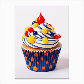 Realistic Photography Dotty Cupcake 3 Canvas Print