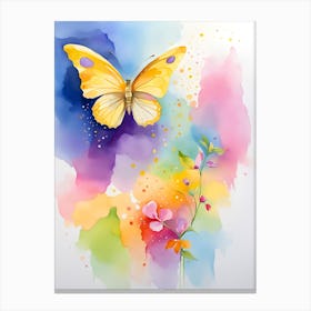 Watercolor Of A Butterfly Canvas Print