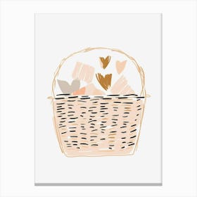 Basket Of Love Canvas Print