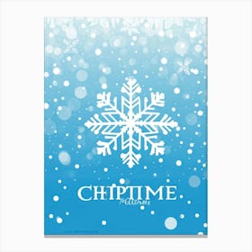 Abstract Vector Illustration Of A Merry Snowflake Nestled In Winter Frost Central On A Background A Canvas Print