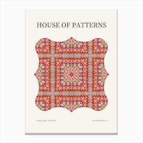 Textile Pattern Poster 23 Canvas Print