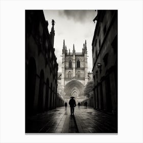 Salamanca, Spain, Black And White Analogue Photography 4 Canvas Print