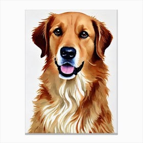 Golden Retriever 2 Watercolour dog Canvas Print
